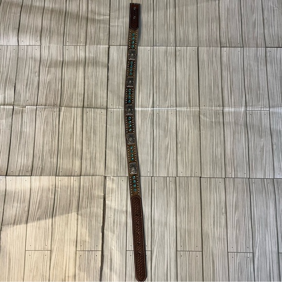 Nocona Studded Leather Belt - Picture 4 of 4